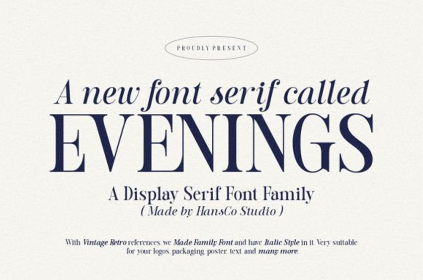 Evenings Font