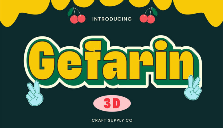 Gefarin 3D Font