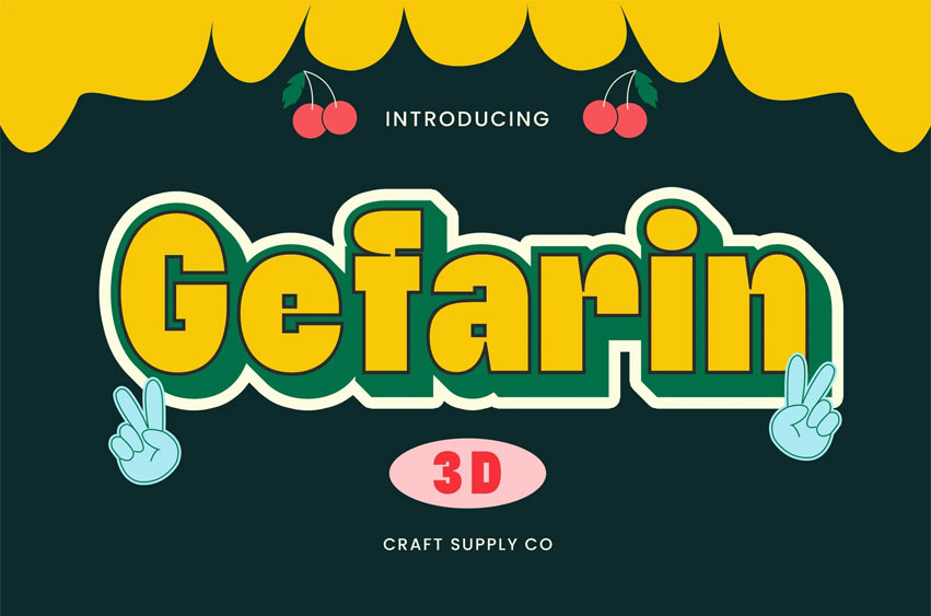 Gefarin 3D Font