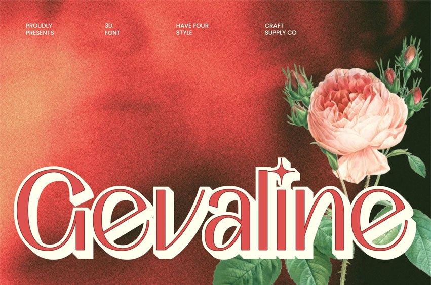 Gevaline 3D Font