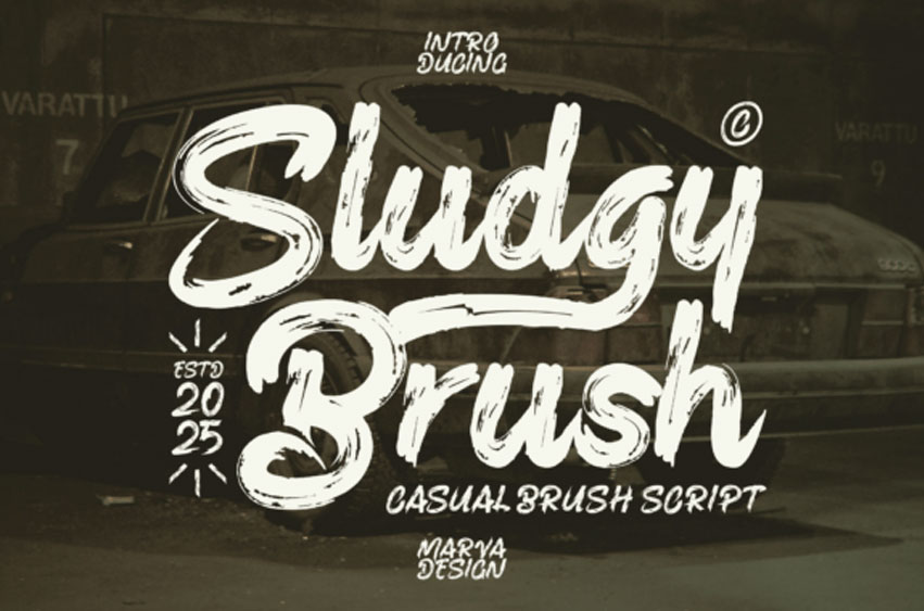 Sludgy Brush Font