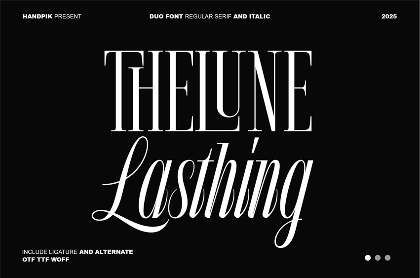 The Lune Lasthing Font