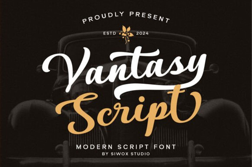 Vantasy Script Font