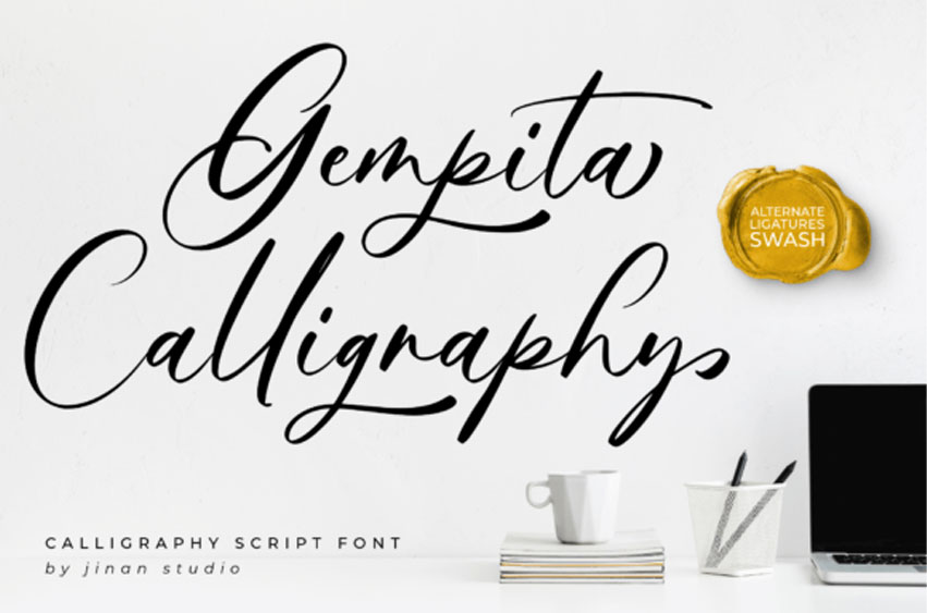 Gempita Calligraphy Font