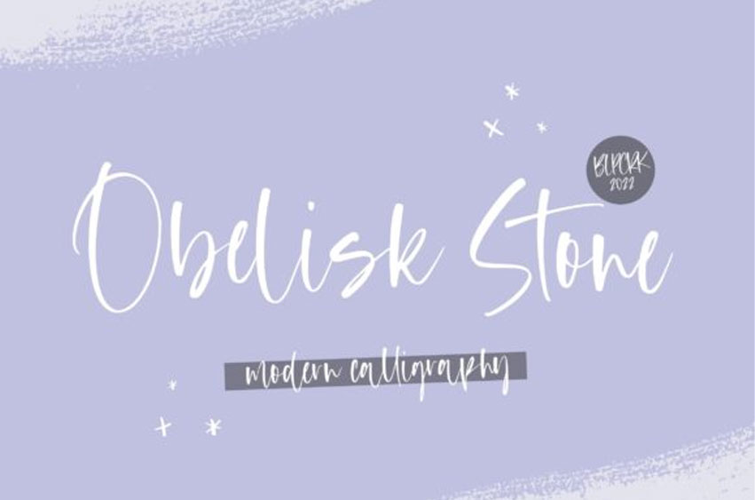 Obelisk Stone Font