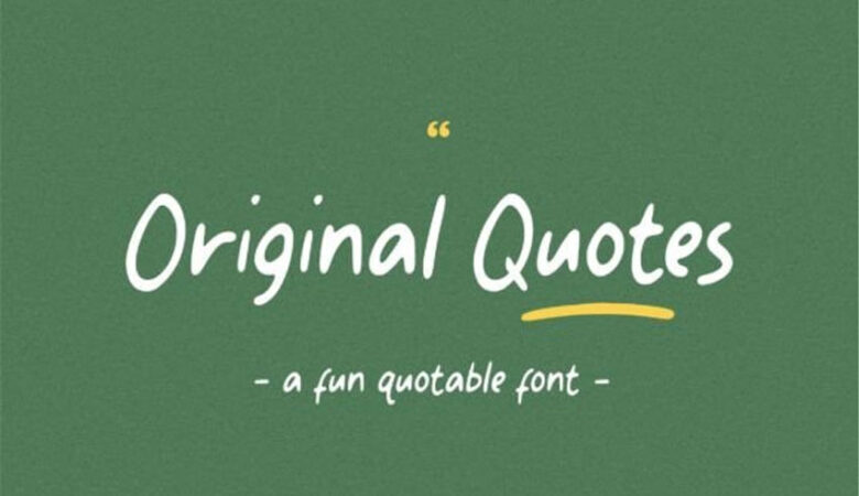 Original Quotes Font