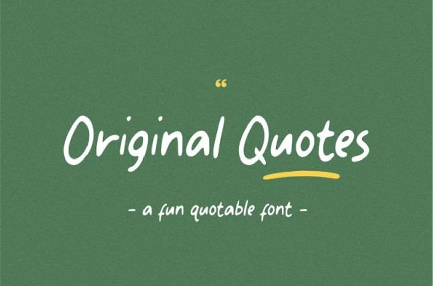 Original Quotes Font
