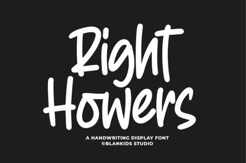 Right Howers Font