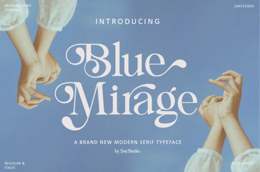 Blue Mirage Font