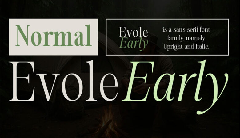 Evolve Early Normal Font