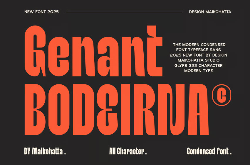 Genant Bodeirna Font
