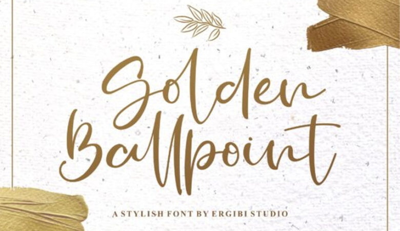 Golden Ballpoint Font