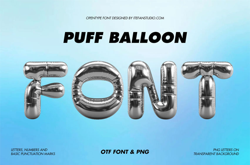 Puff Balloon Font