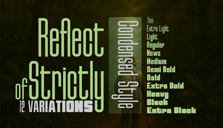 Reflect of Strictly Condensed Font