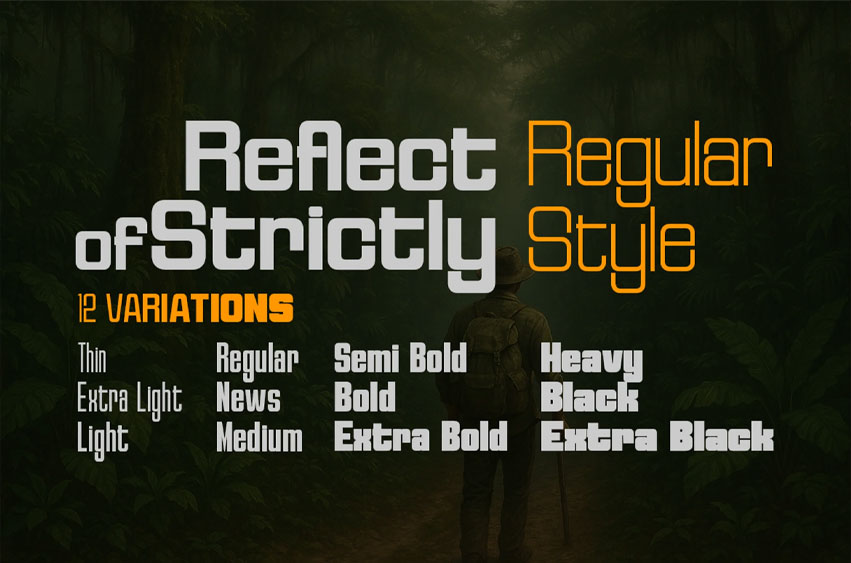 Reflect of Strictly Normal Font