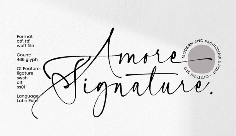 Amore Signature Font