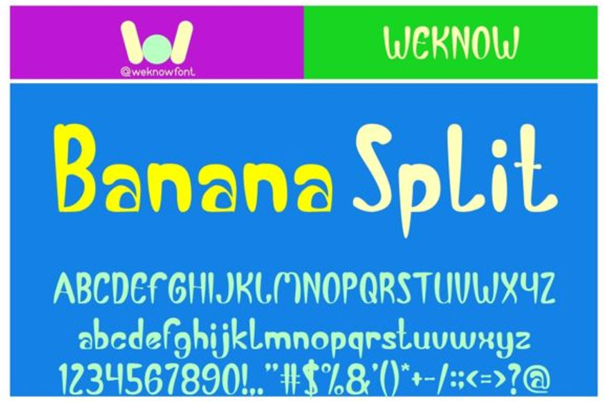 Banana Split Display Font