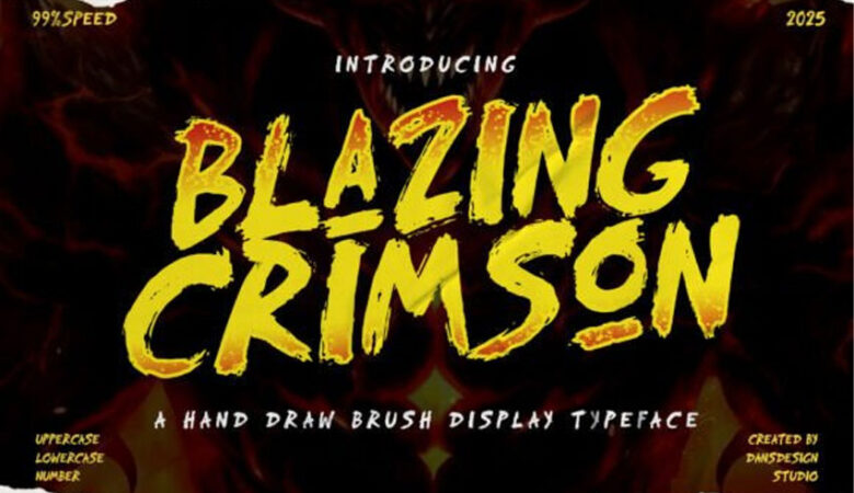 Blazing Crimson Font