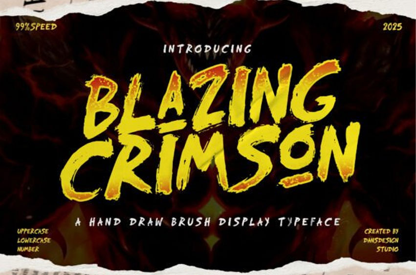 Blazing Crimson Font