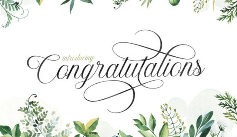 Congratulations Font