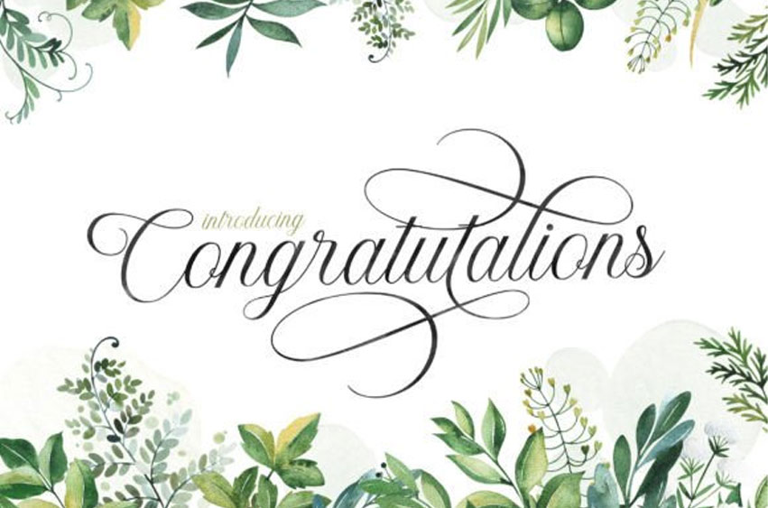 Congratulations Font