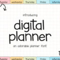 Digital Planner Font