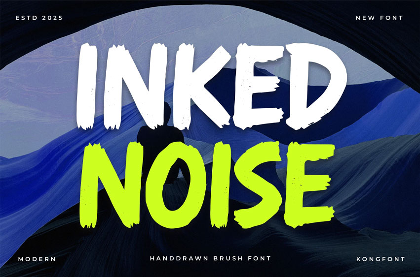 Inked Noise Font