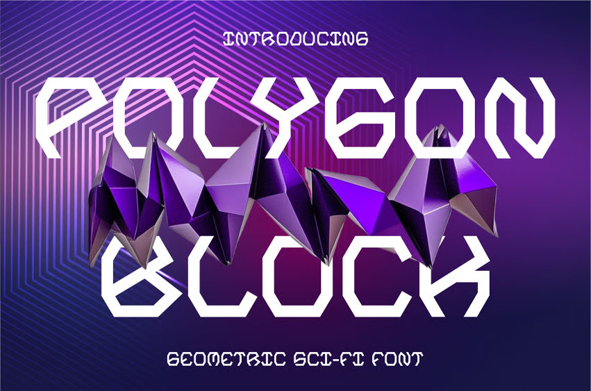 Polygon Block Font