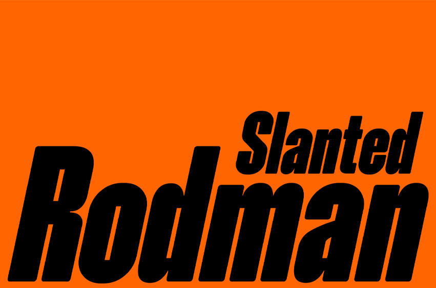 Rodman Slanted Font