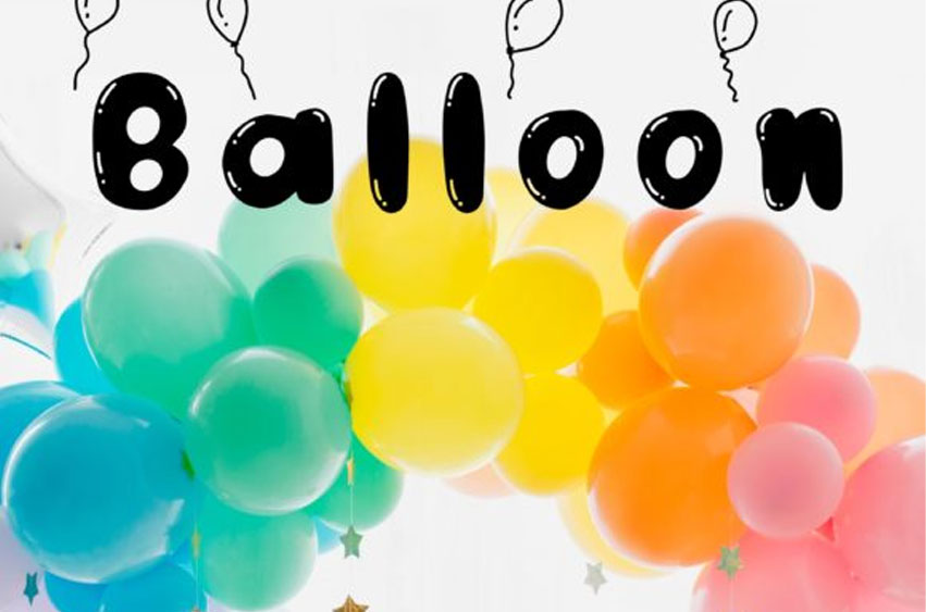 Balloon Display Font