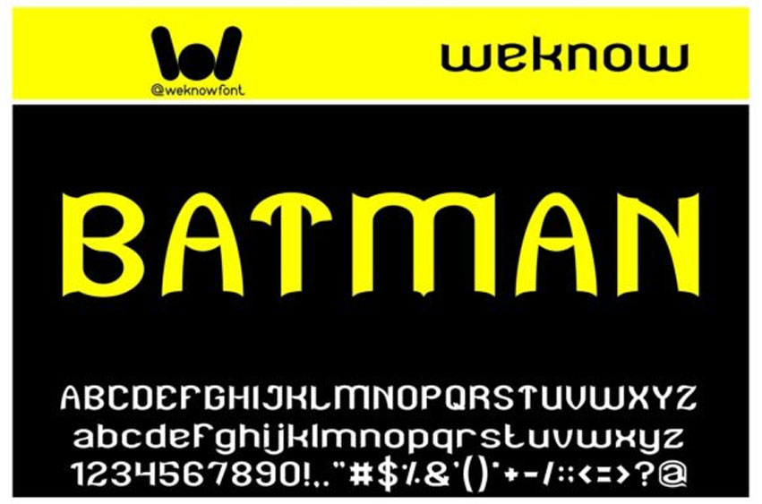 Batman Display Font