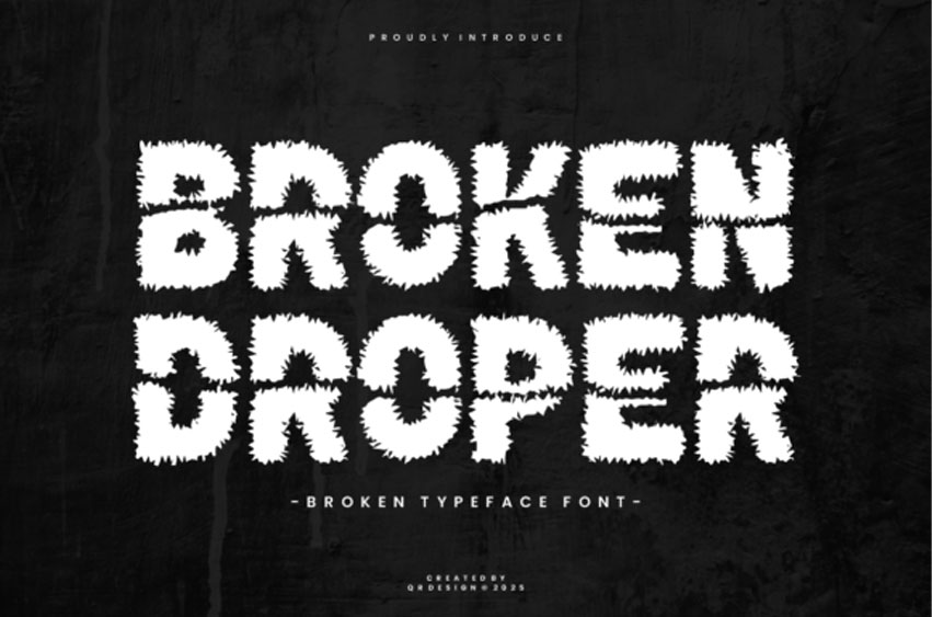 Broken Droper Font