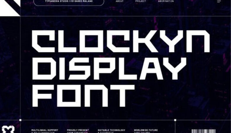 Clockyn Display Font