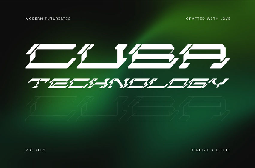 Cuba Technology Font