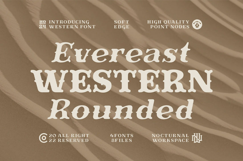 Evereast Western Rounded Font