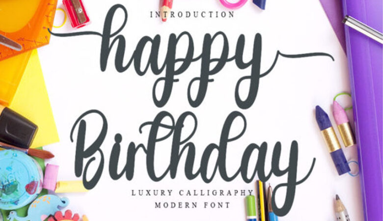 Happy Birthday Calligraphy Font