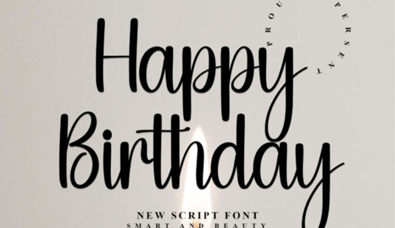 Happy Birthday Script Font