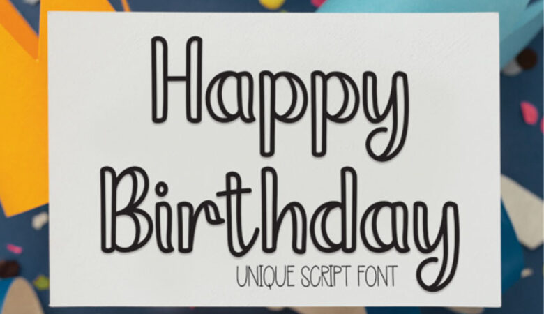Happy Birthday Unique Font