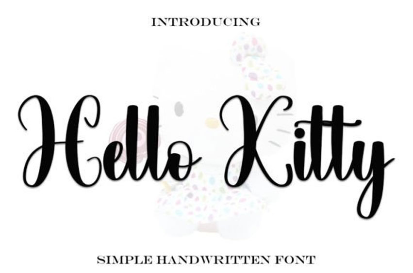 Hello Kitty Handwritten Font