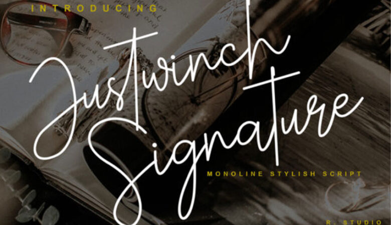 Justwinch Signature Font
