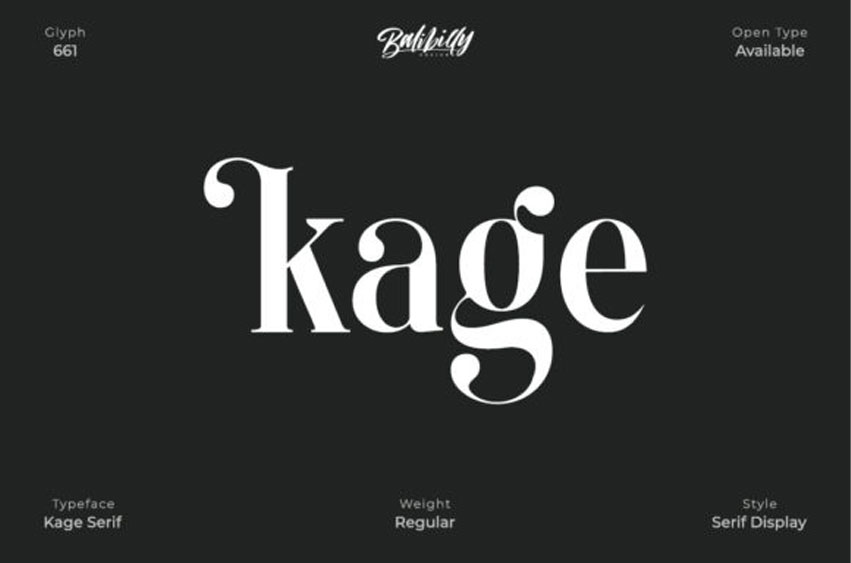 Kage Regular Font