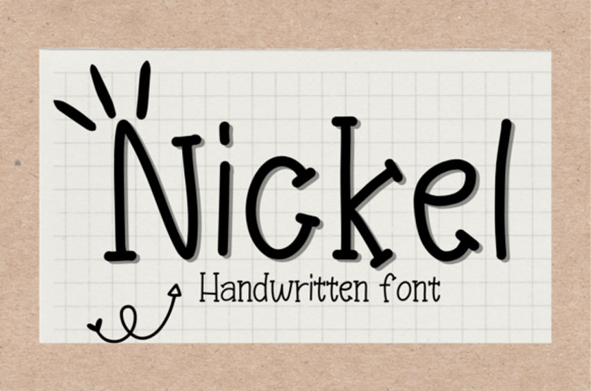 Nickel Handwritten Font