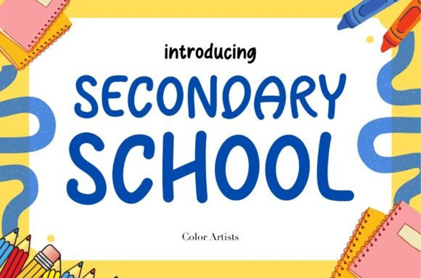 Secondary School Font