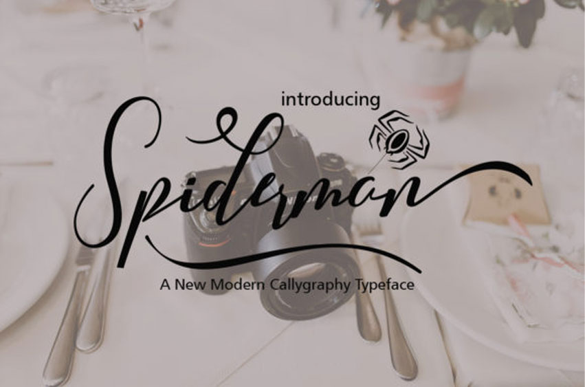 Spiderman Calligraphy Font