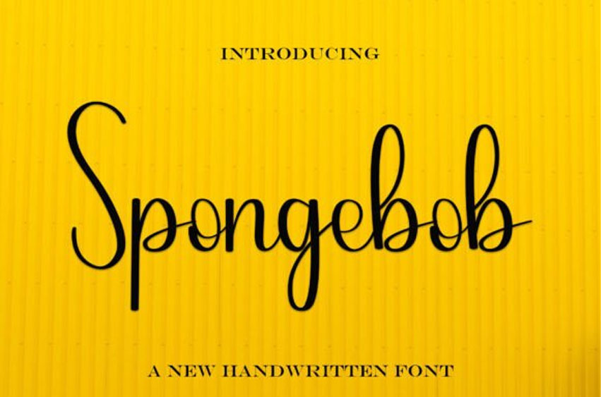Spongebob Handwritten Font