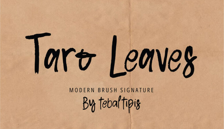 Taro Leaves Font
