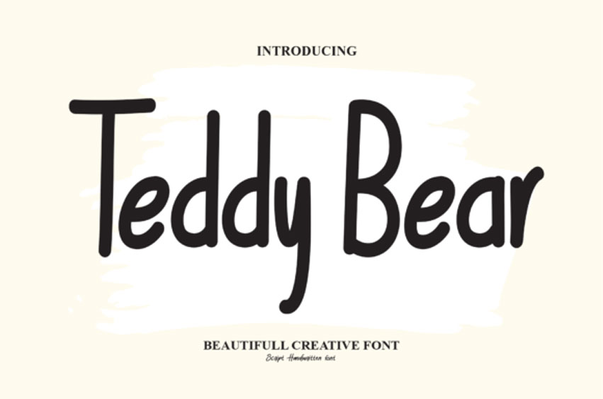 Teddy Bear Creative Font
