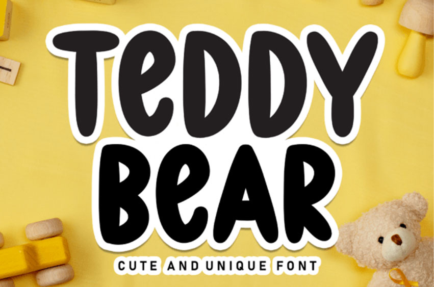 Teddy Bear Cute Font