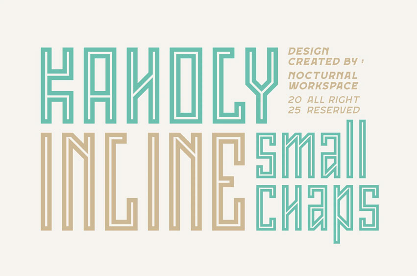 The Kaholy Inline Font