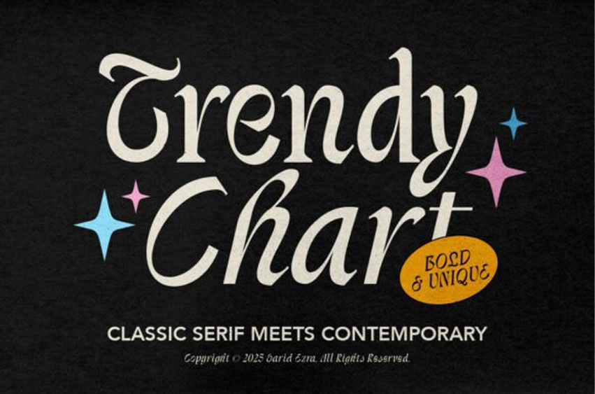 Trendychart Regular Font
